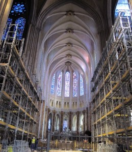 Chartres Cathedral, restoration underway