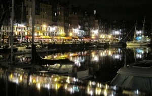 Honfleur waterfront - night-time