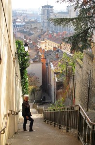 Lyon - steps down to old town