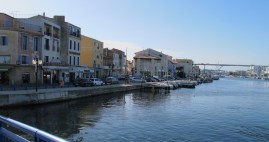 Martigues - our restaurant is the 4 storey white building on the left martigues3