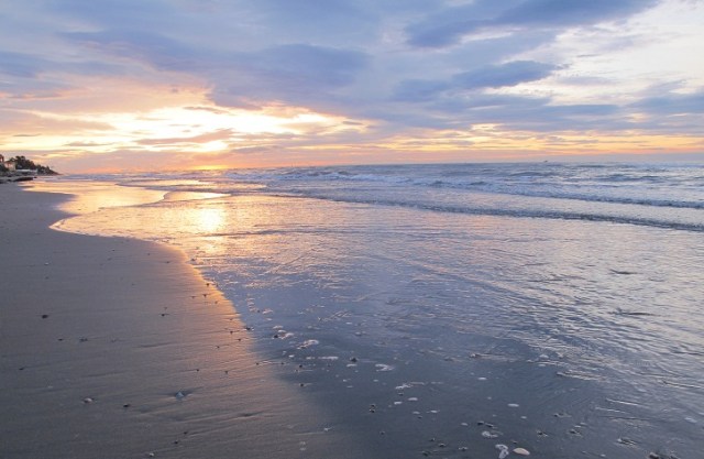 Dawn on beach Marbella Playa