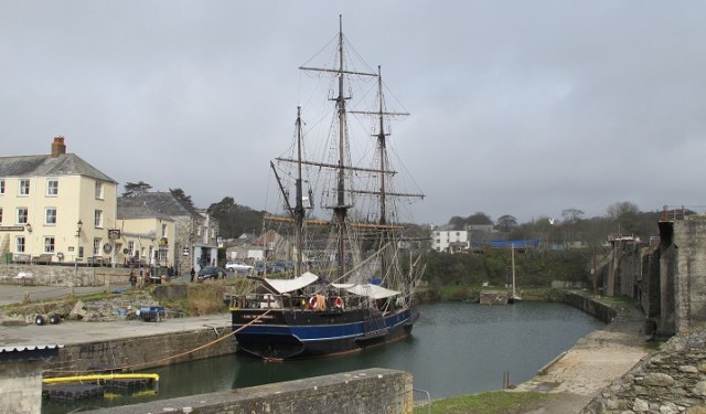 The Earl of Pembroke in historic Charlestown harbour.