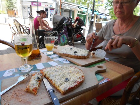 Bruschettas for lunch in Draguignan